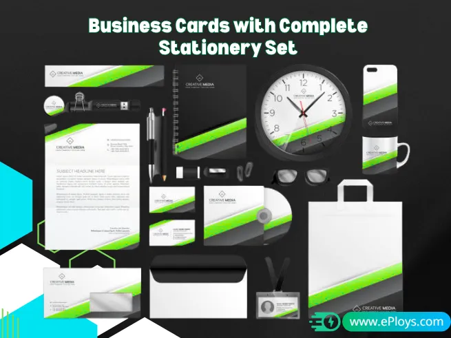 Design Unique Business Cards with Complete Stationery Set