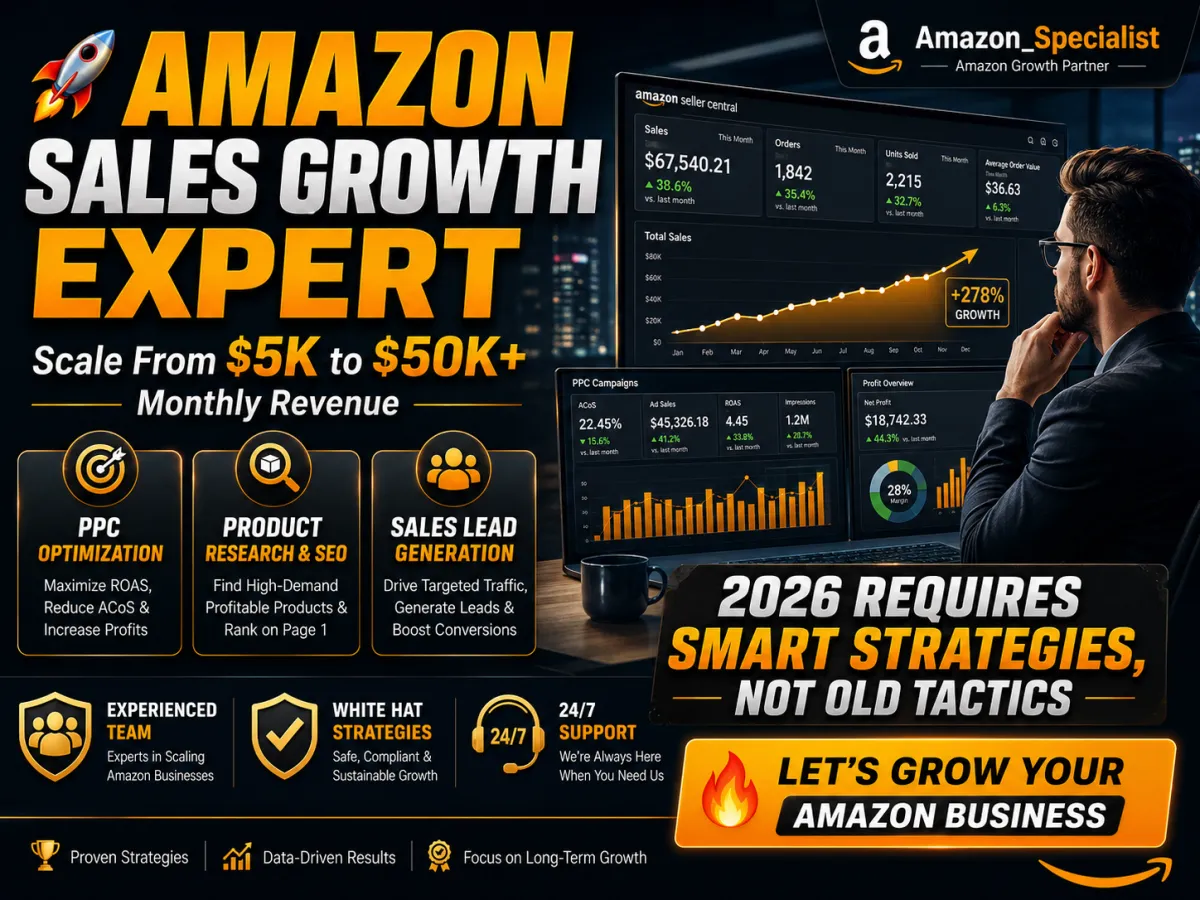 Help You Scale Amazon Sales from $5K to $50K+ Monthly