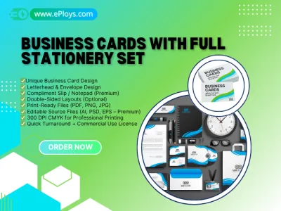 Design Unique Business Cards with Complete Stationery Set